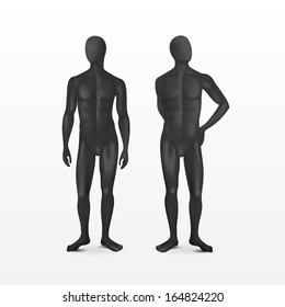 Vector Isolated Male Mannequins