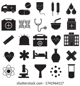 Vector isolierte medizinische Icons Set