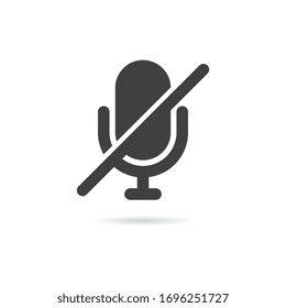 Vector Isolated Microphone Off Icon