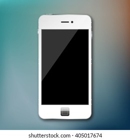 Vector isolated mobile phone smartphone on transparent grid