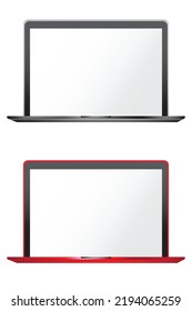 Vector isolated mockup of digital laptop device