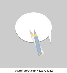 Vector isolated moder banner icon bubble speesh illustration