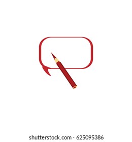 Vector isolated moder banner icon bubble speesh illustration