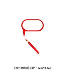 Vector isolated moder banner icon bubble speesh illustration