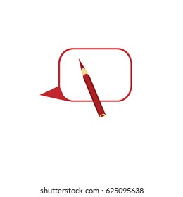 Vector isolated moder banner icon bubble speesh illustration