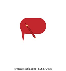 Vector isolated moder banner icon bubble speesh illustration
