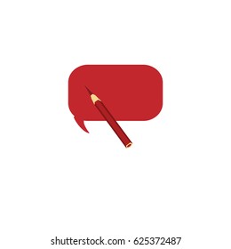Vector isolated moder banner icon bubble speesh illustration