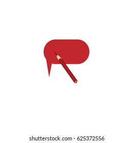 Vector isolated moder banner icon bubble speesh illustration