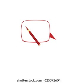 Vector isolated moder banner icon bubble speesh illustration