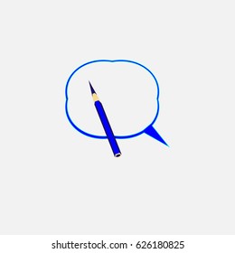 Vector isolated moder banner icon bubble speesh illustration
