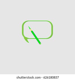 Vector isolated moder banner icon bubble speesh illustration