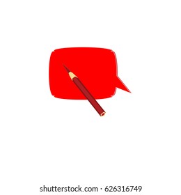 Vector isolated moder banner icon bubble speesh illustration