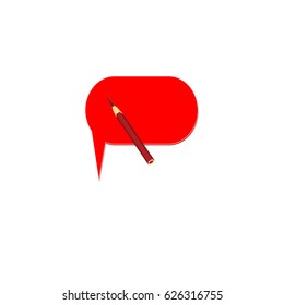 Vector isolated moder banner icon bubble speesh illustration