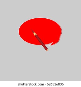 Vector isolated moder banner icon bubble speesh illustration