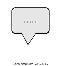 Vector isolated moder banner icon bubble speesh illustration