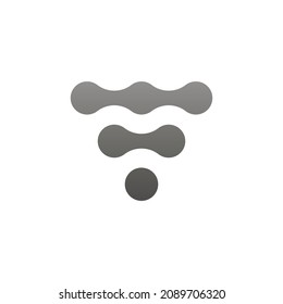 Vector aisló el logo moderno wi-fi en estilo metabólico.