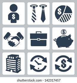 Vector isolated money icons set