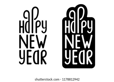Vector isolated New Year Gift from the words Happy New Year