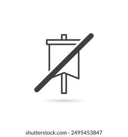Vector Isolated No Banner Icon