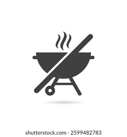 Vector Isolated No Barbecue Icon