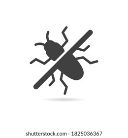 Vector Isolated No Bug or Insect Icon