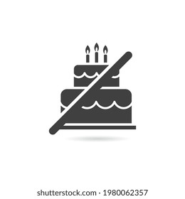 Vector Isolated No Cake Icon
