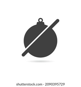 Vector Isolated No Christmas Ornament Icon