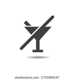 Vector Isolated No Cocktail Icon