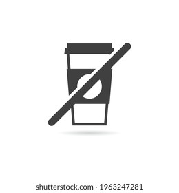 Vector Isolated No Coffee Icon