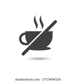 Vector Isolated No Coffee or Tea Icon