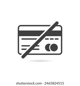 Vector Isolated No Credit Card Icon