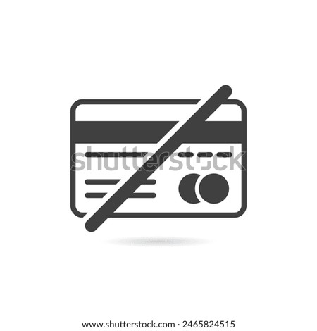 Vector Isolated No Credit Card Icon