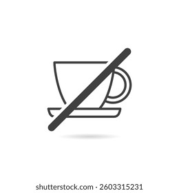 Vector Isolated No Cup Icon
