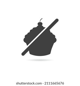 Vector Isolated No Cupcake Icon