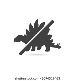 Vector Isolated No Dinosaur or Stegosaurus Icon