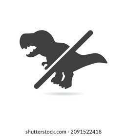 Vector Isolated No Dinosaur or T-Rex Icon
