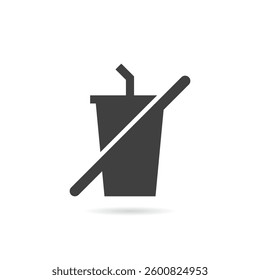 Vector Isolated No Drink Icon