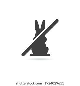 Vector Isolated No Easter Bunny Icon