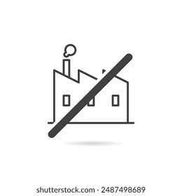 Vektorgrafik Isolated No Factory-Symbol