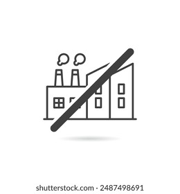 Vektorgrafik Isolated No Factory-Symbol