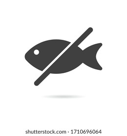 Vector Isolated No Fish Icon