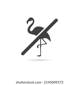 Vector Isolated No Flamingo Icon