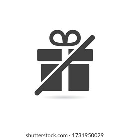 Vector Isolated No Gift or Present Icon