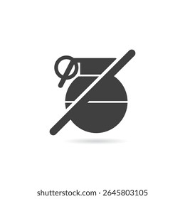 Vector Isolated No Grenade Icon