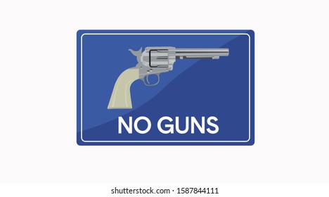 Vector Isolated No Guns Sign Icon