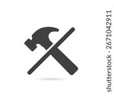 Vector Isolated No Hammer Icon