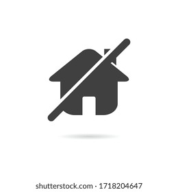 Vector Isolated No Home or House Icon