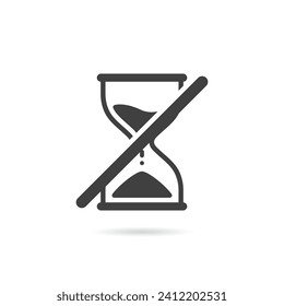 Vector Isolated No Hourglass Icon