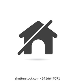 Vector Isolated No House Icon