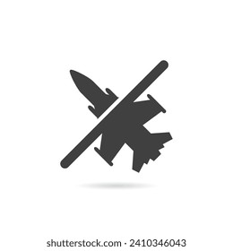 Vektorsymbol einzeln auf Jet-Fighter